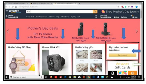 Screen shot illustrating proximity in use