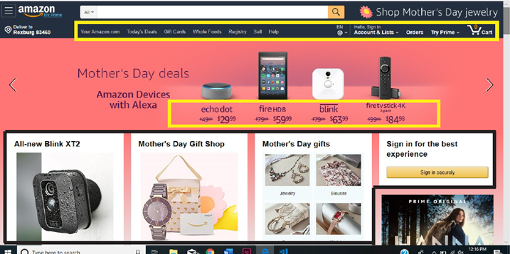 Screen shot illustrating repetition in use