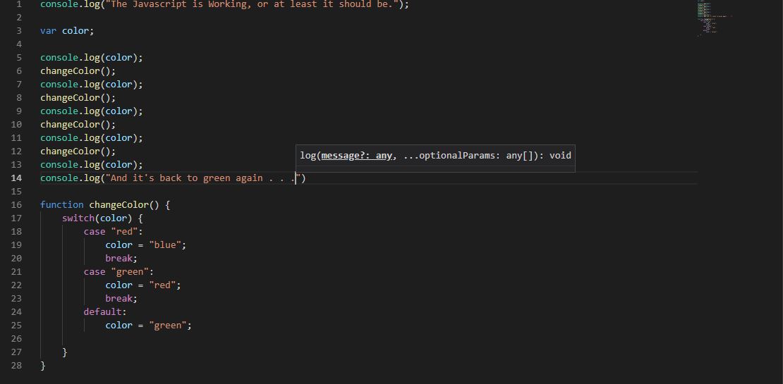 javascript for this page